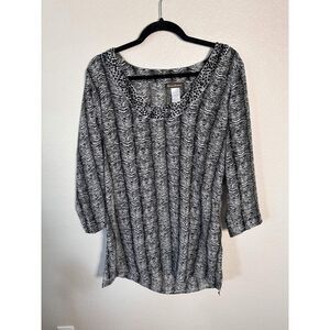 Tommy Bahama Swimsuit Cover Up Sequin Luxury Zebra Print Sheer Beach Tunic M